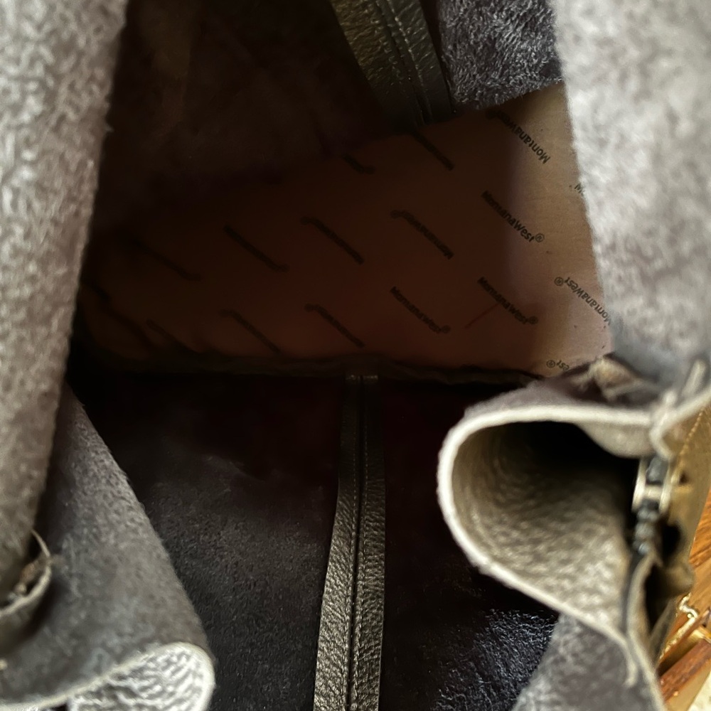 Montana West Gunmetal Pebbled Vegan Leather Hobo Tote and Cosmetic Pouch - Picture 7 of 8